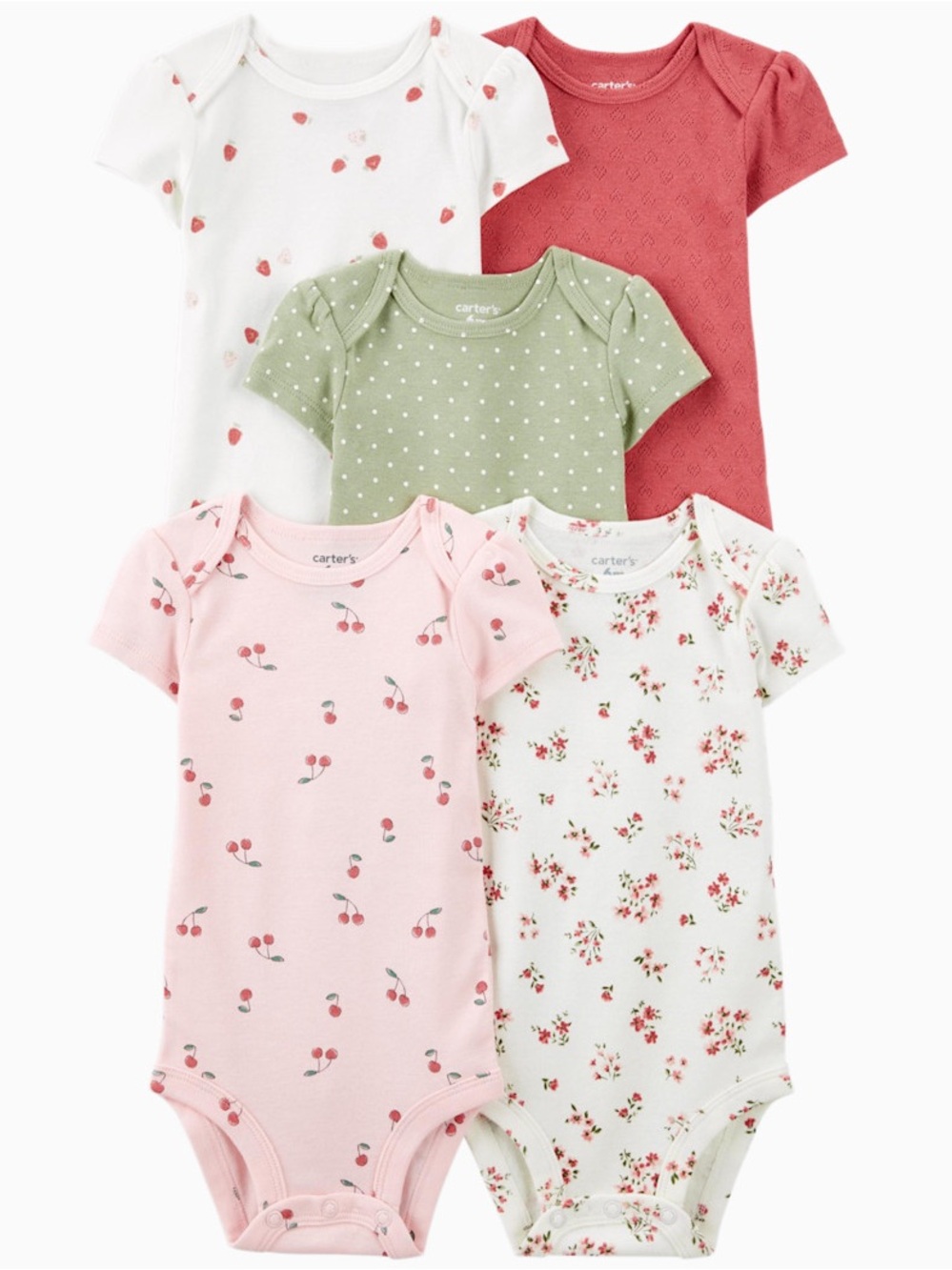 Carter’s 5 Pack Short Sleeve Bodysuits